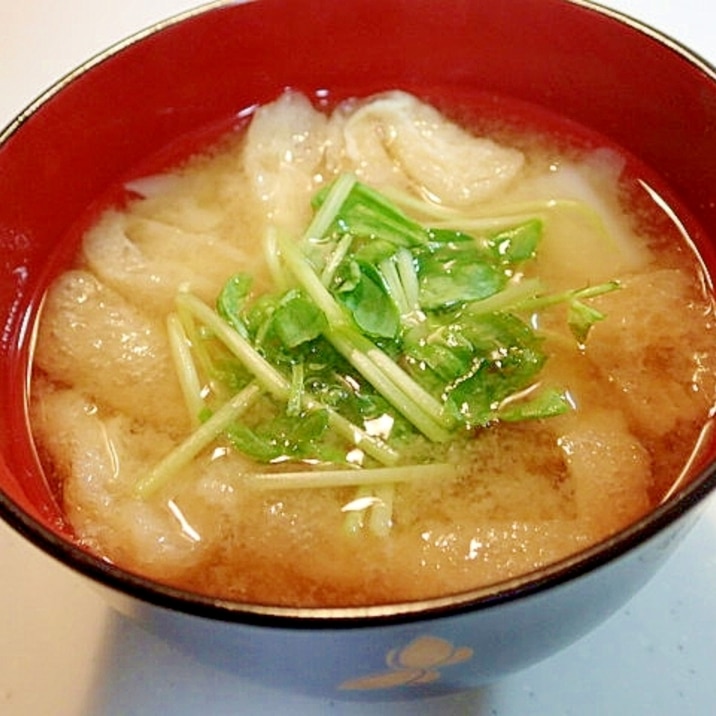 茅乃舎だしで キャベツとあげと豆苗のお味噌汁 レシピ 作り方 By ぷ みぃまま 楽天レシピ 茅乃舎だしで キャベツとあげと豆苗のお味噌汁 レシピ 作り方 By ぷ みぃまま 楽天レシピ